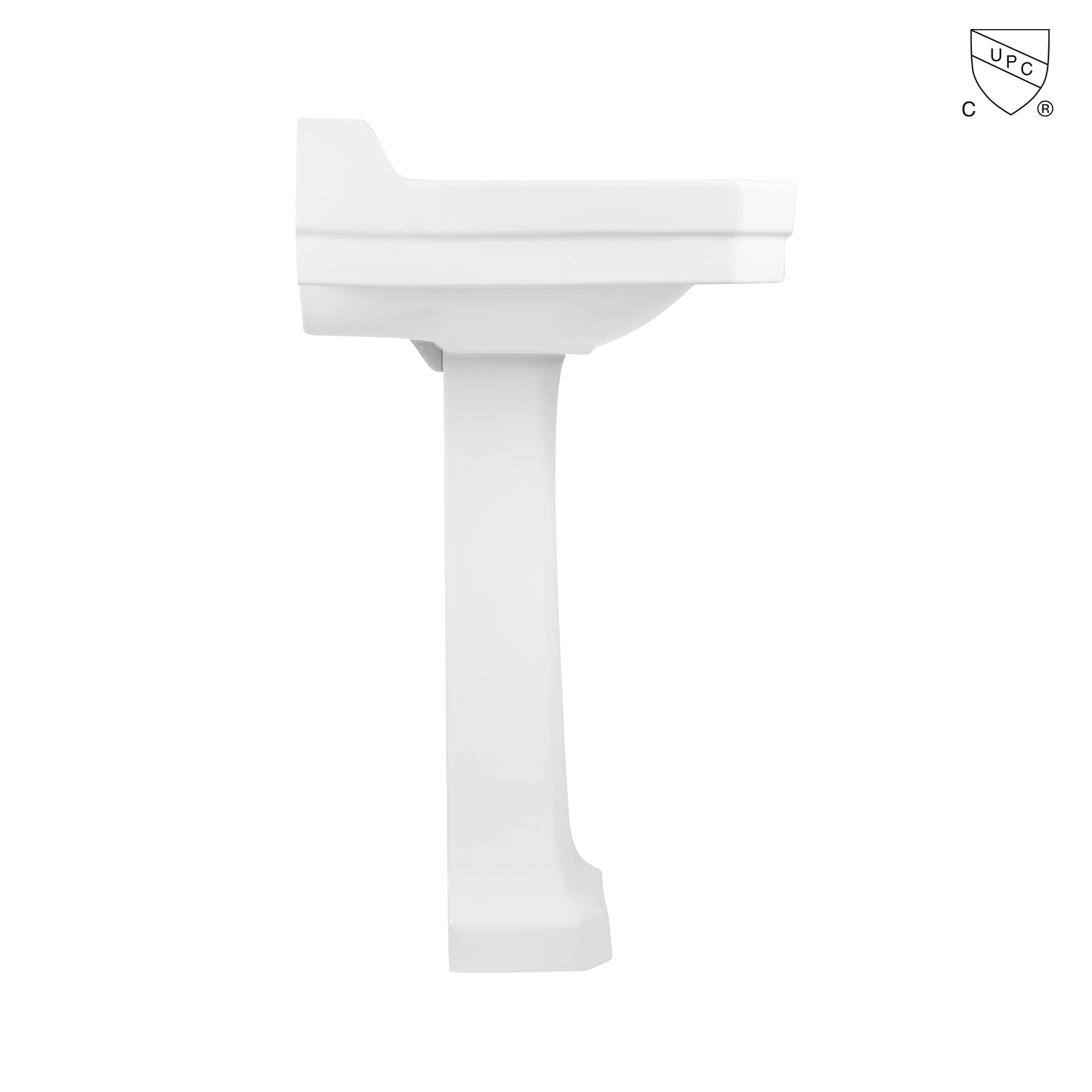 Lavatory 23-inch white rectangular freestanding cupc pedestal sink victorian style basin and pedestal